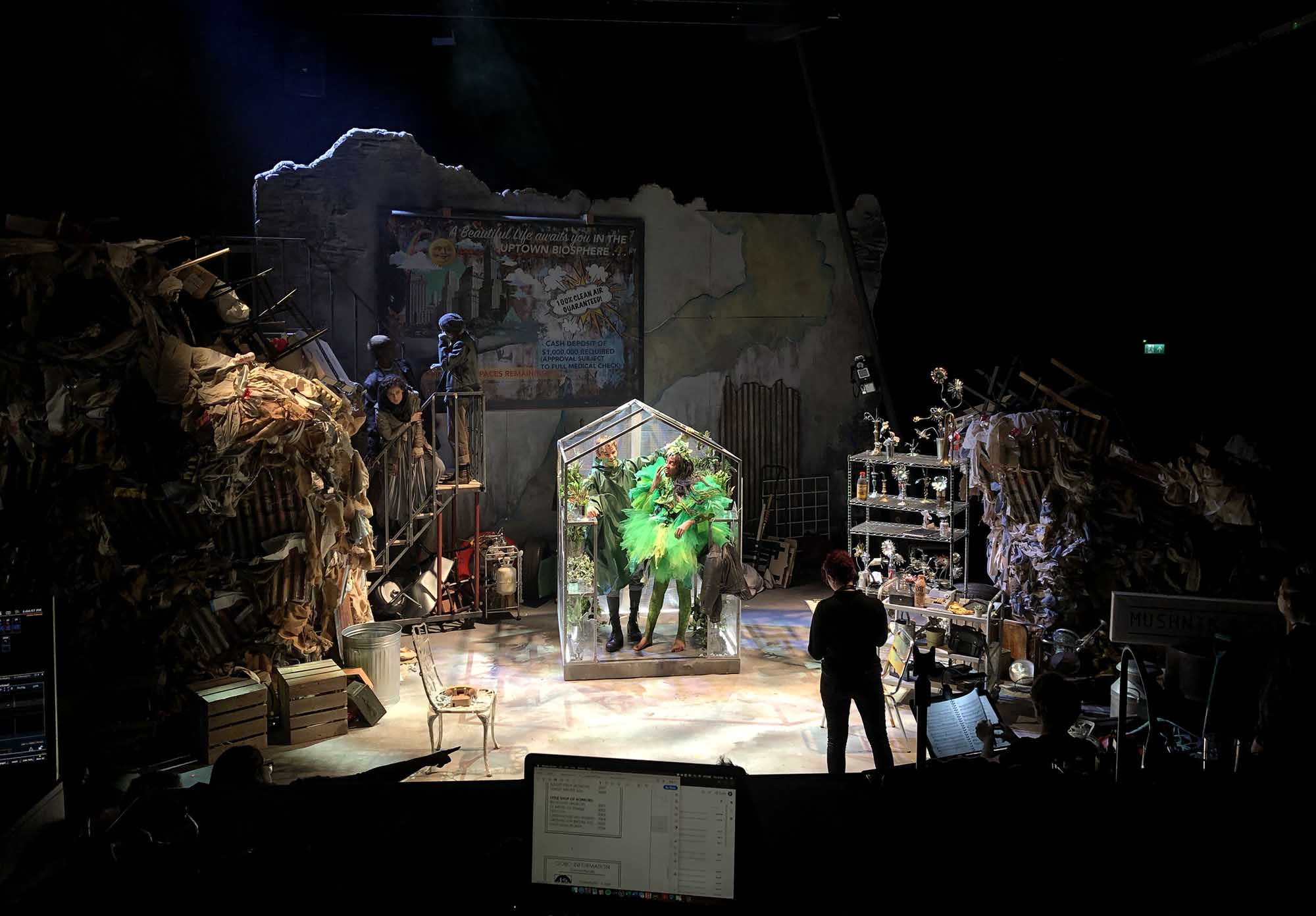 'Little Shop of Horrors', 2020<br/>Director: Josh Seymour<br/>Set Design: Jasmine Swan<br/>Lighting Design: Rory Beaton<br/>Technical rehearsal