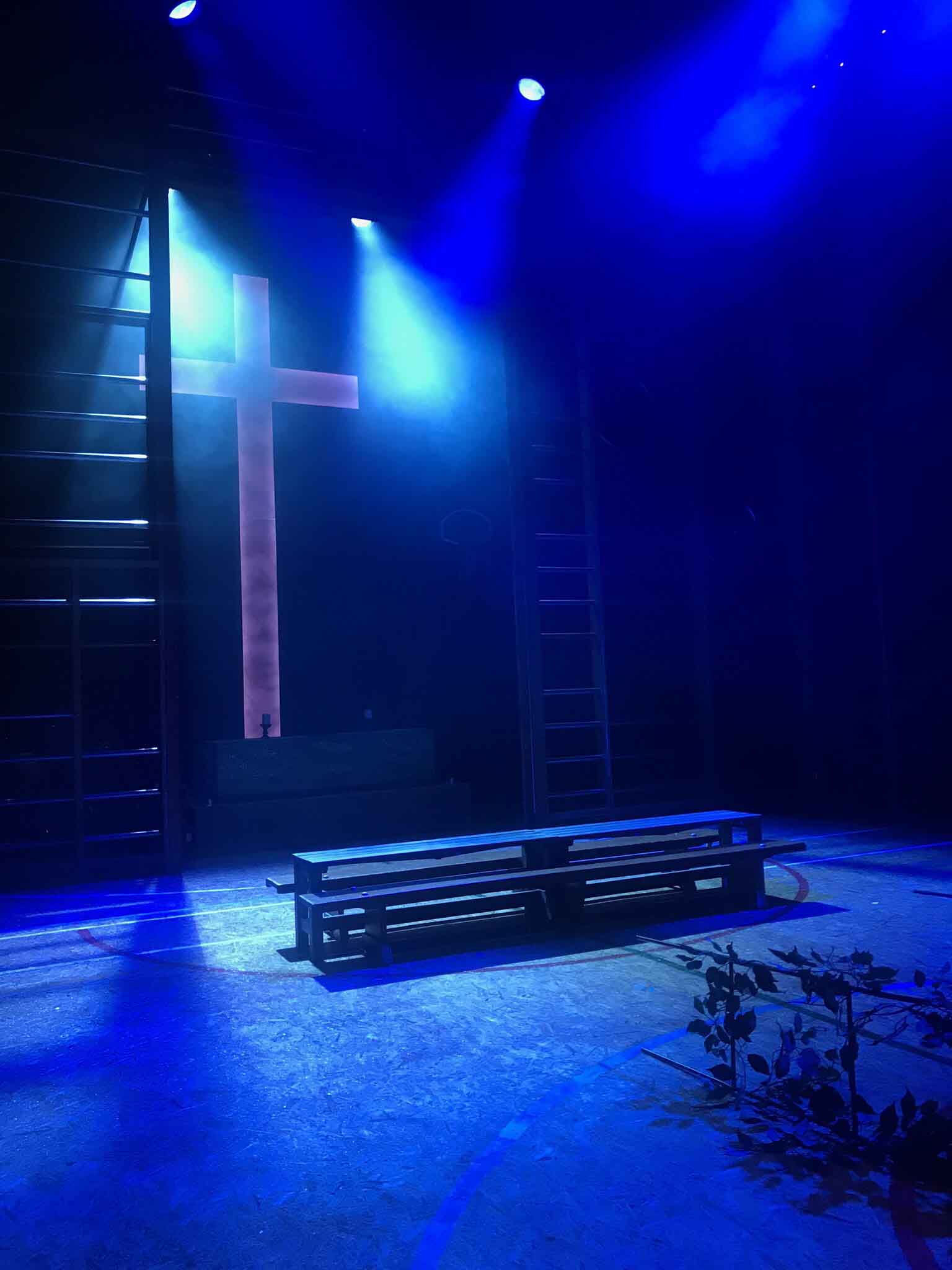 'Bare: A Pop Opera', 2019<br/>Set Design: Dora Schweitzer<br/>Lighting Design: James Smith<br/>Interval